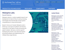 Tablet Screenshot of malaspina-labs.com